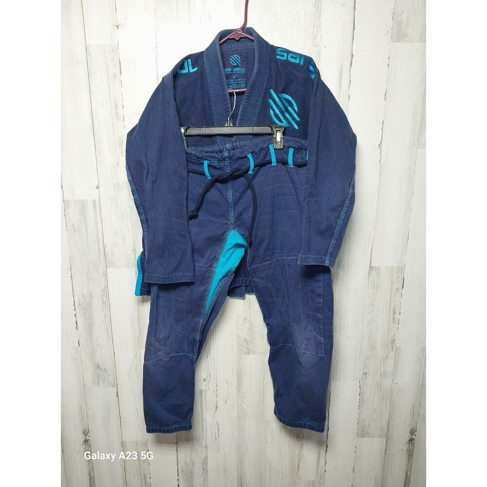 SANABUL GI SET PANTS & TOP Kimono SZ A1 Blue JU-JITSU MARTIAL ARTS
